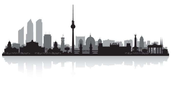 Bild Berlin Germany city skyline silhouette