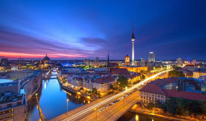 Bild Berlin Skyline am Abend