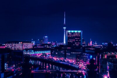 Berlin Skyline bei Nacht