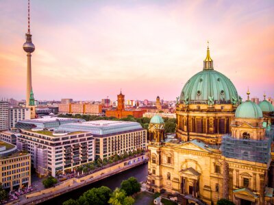 Berliner Panorama bei Sonnenuntergang