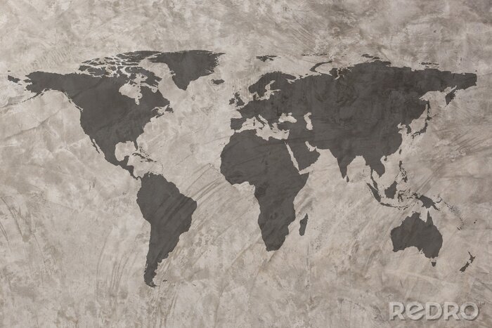 Bild Beton-Weltkarte