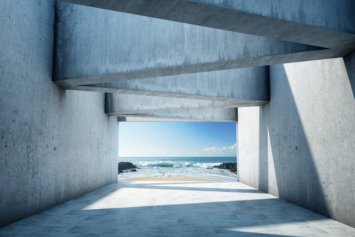 Bild Betontunnel zum Strand