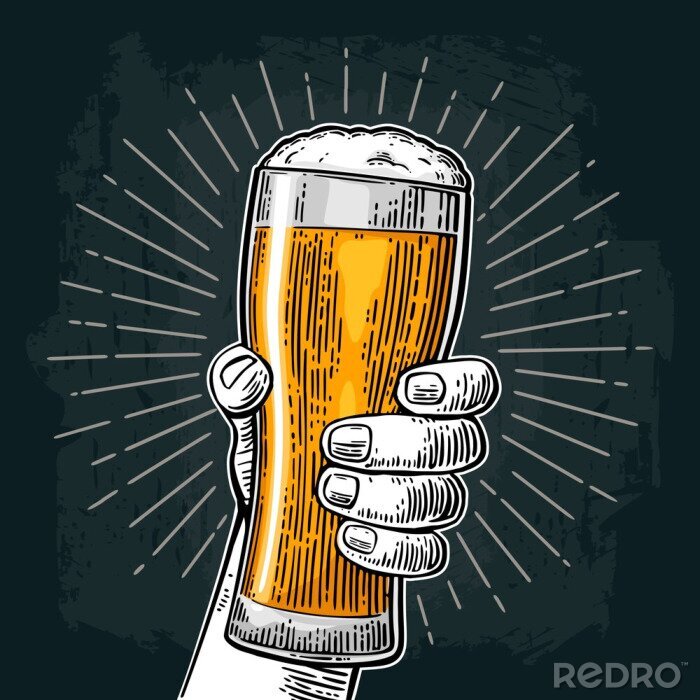 Bild Bier im Glas Retro-Motiv