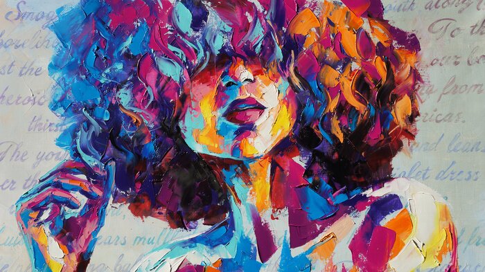 Bild Bild einer Frau mit üppigem Haar