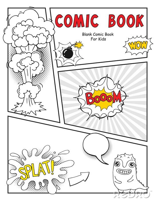 Bild Blank Comic Book, Mock up with empty speech bubbles