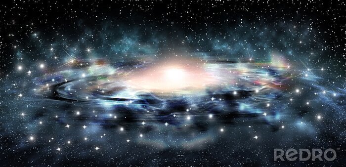 Bild Blaue Galaxie mit Sternen