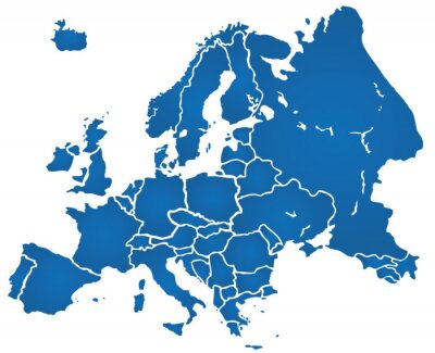 Blaue Karte Europas