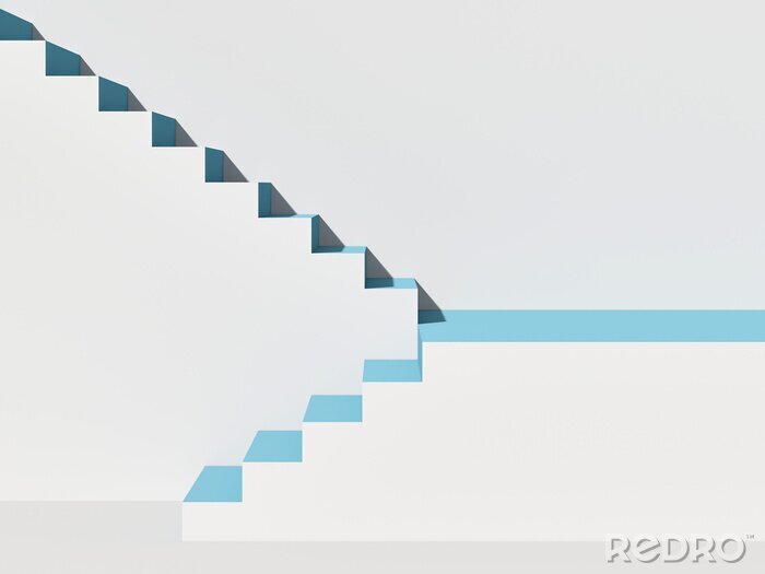 Bild Blaue Stufen auf der Treppe