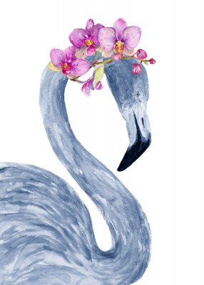 Bild Blauer Flamingo