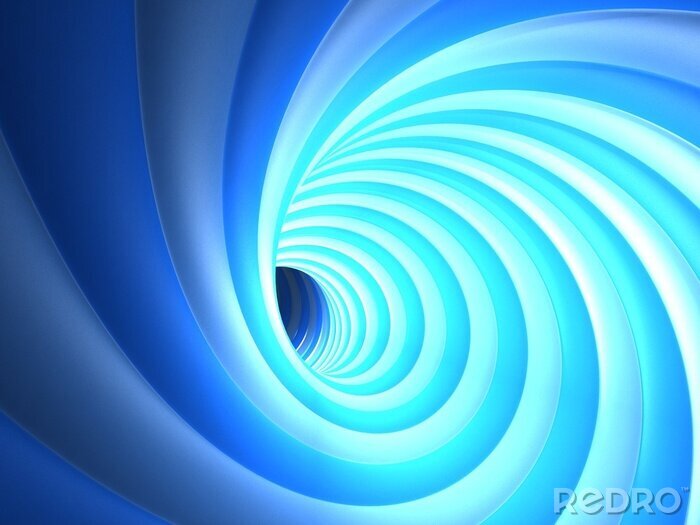 Bild Blauer Neon-Tunnel