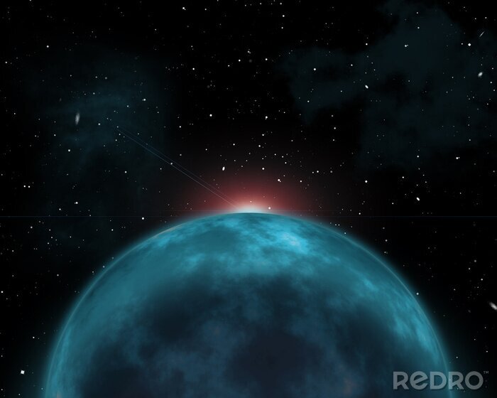 Bild Blauer Planet vor dem Hintergrund des Weltraums