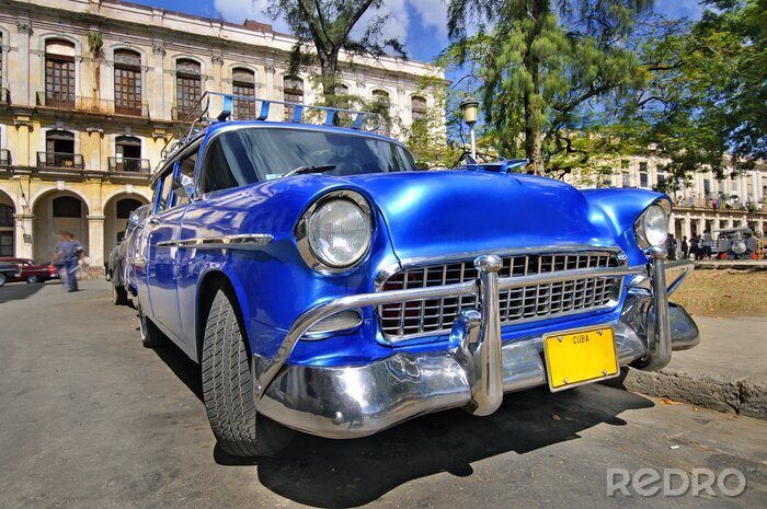 Bild Blaues altes Fahrzeug