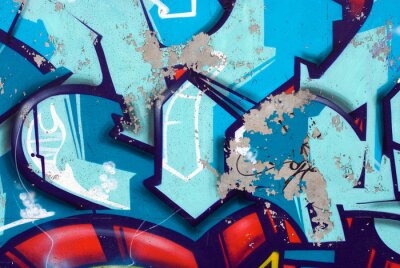 Bild Blaues altes Graffiti