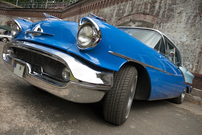 Bild Blaues amerikanisches Auto