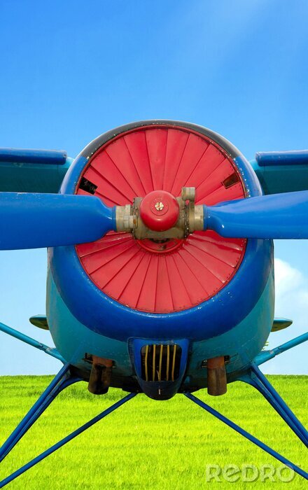 Bild Blaues Flugzeug