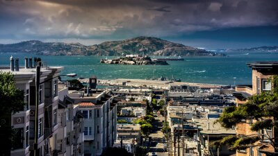 Blick auf Bucht in San Francisco