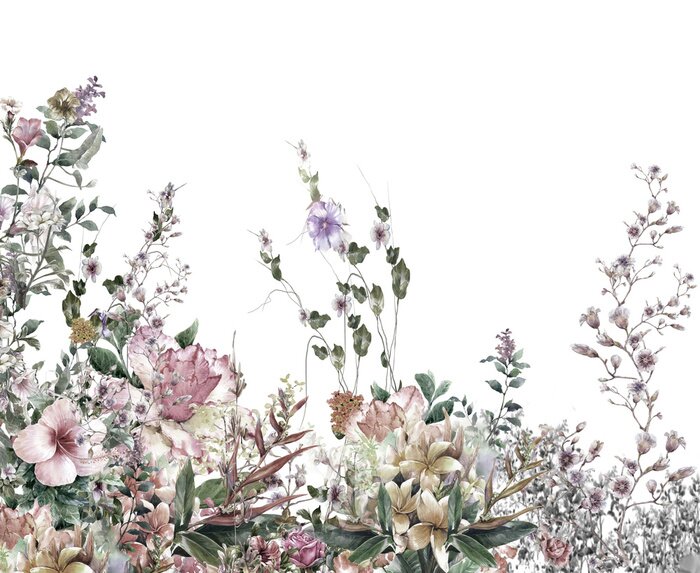 Bild Blumen Aquarell abstrakt