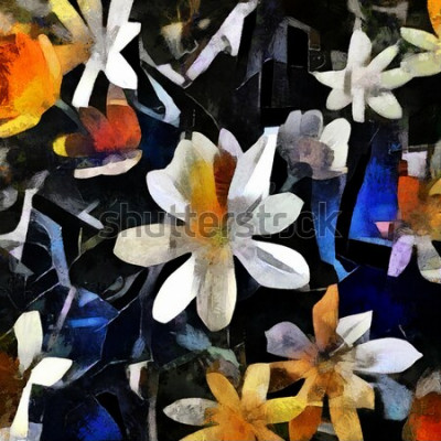Bild Blumen aus Kubismus