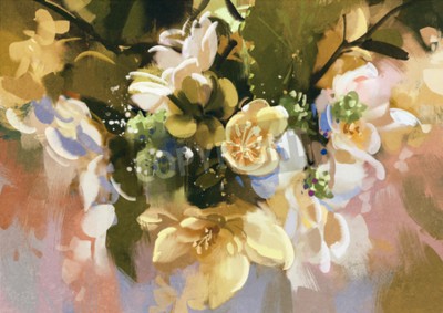 Bild Blumen bunte Abstraktion