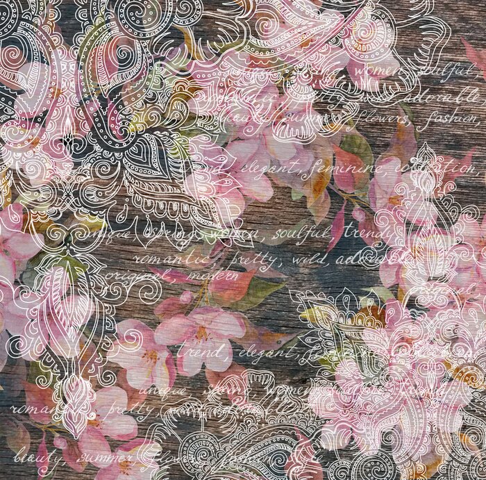 Bild Blumen im Shabby-Chic Stil