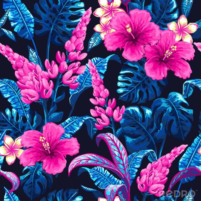 Bild Blumen und Blätter des Dschungels