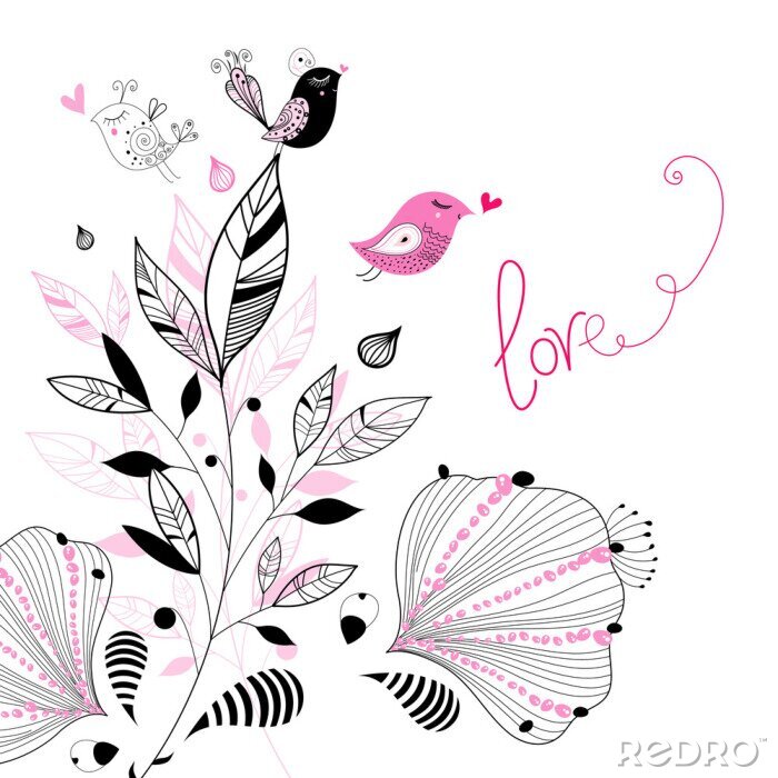 Bild Blumenblüten und Blätter