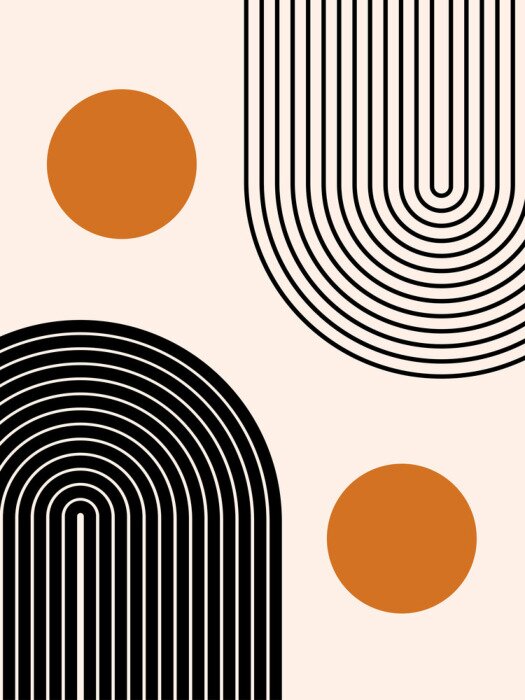 Bild Boho-Illustration mit zwei Sonnen