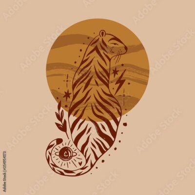 Boho-Tiger-Illustration