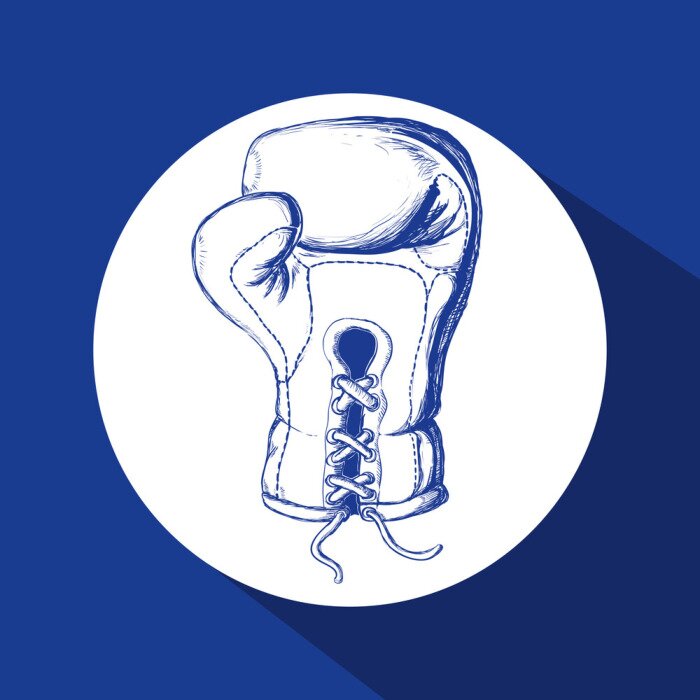 Bild Boxen gemalter Boxhandschuh