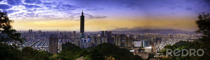 Bild Breitwandansicht der Stadt Taipei City