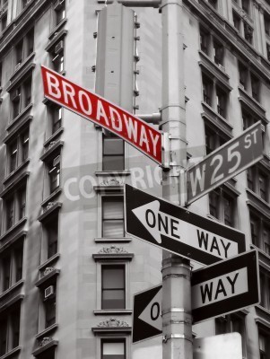Bild Broadway-Wegweiser für New York City