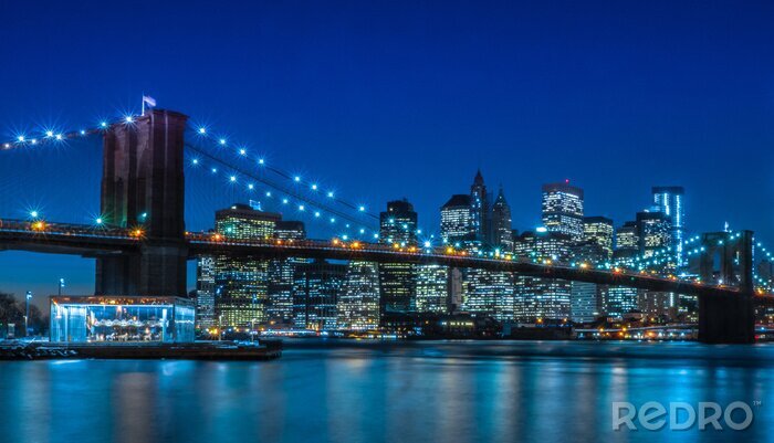 Bild Brooklyn Bridge auf Panorama von NY