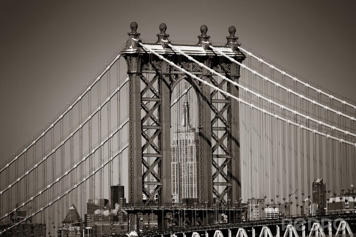 Bild Brooklyn Bridge in New York City über den East River