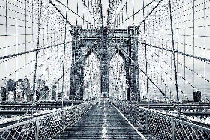 Bild Brooklyn Bridge schwarz-weiß