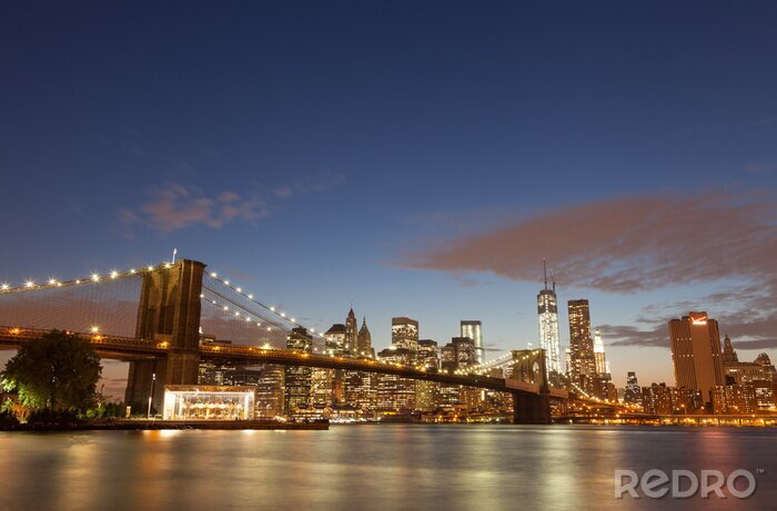 Bild Brooklyn Bridge und Lichter