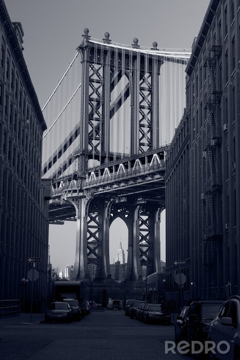 Bild Brücke schwarz-weiß in Manhattan