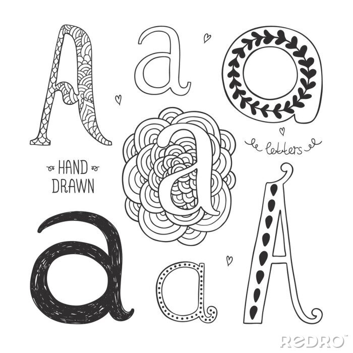 Bild Buchstabe des Alphabets A gezeichnet