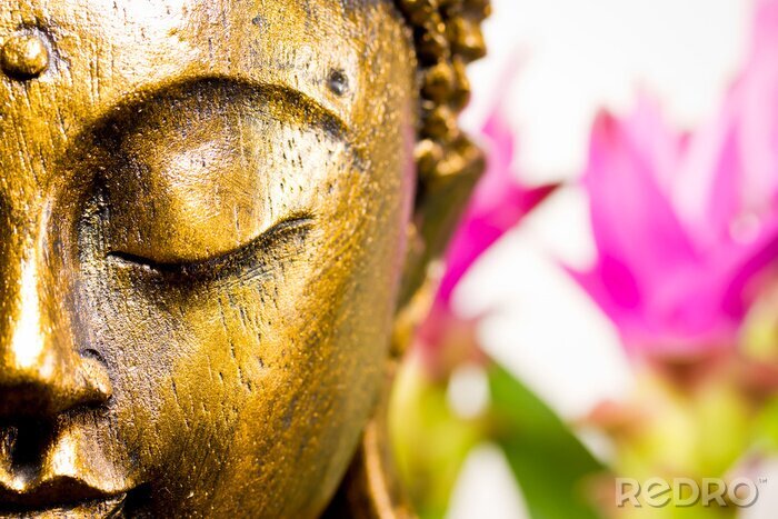 Bild Buddha und Blumen
