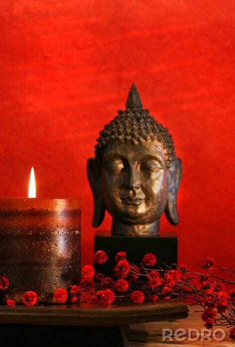Bild Buddha und Kerzen