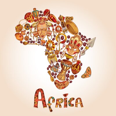 Bild Bunte afrikanische Symbole