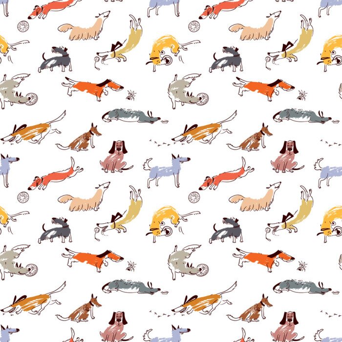 Bild Bunte gemalte Hunde