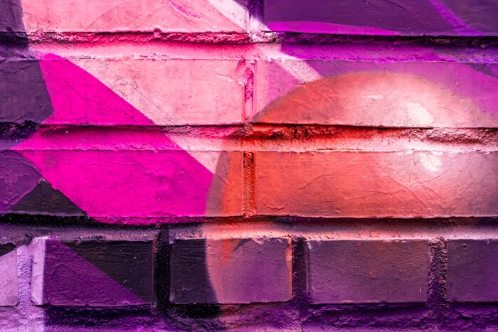 Bild Bunte Graffiti-Mauer