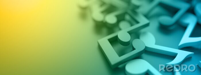 Bild Bunte grafische Noten 3D