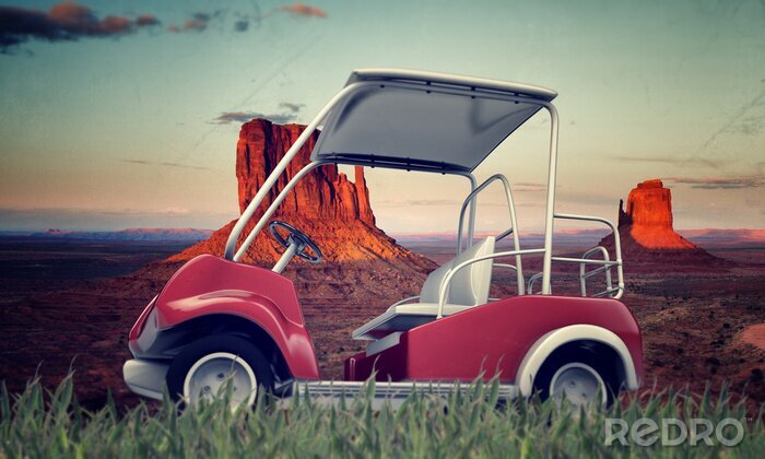 Bild Buntes Elektroauto Melex