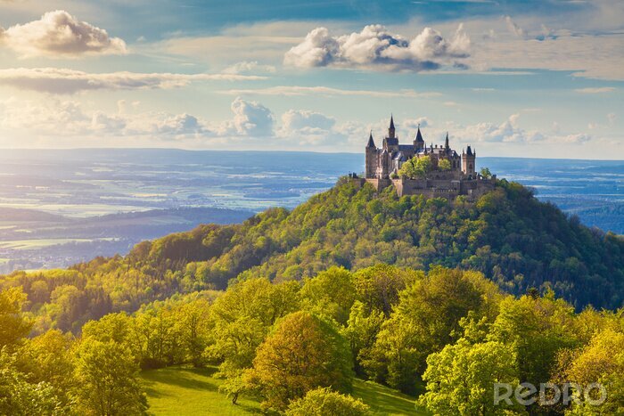 Bild Burg Hohenzollern bei Sonnenuntergang