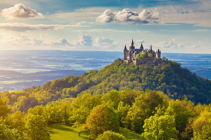 Bild Burg Hohenzollern bei Sonnenuntergang