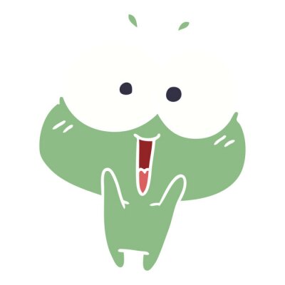 Bild cartoon kawaii excited cute frog