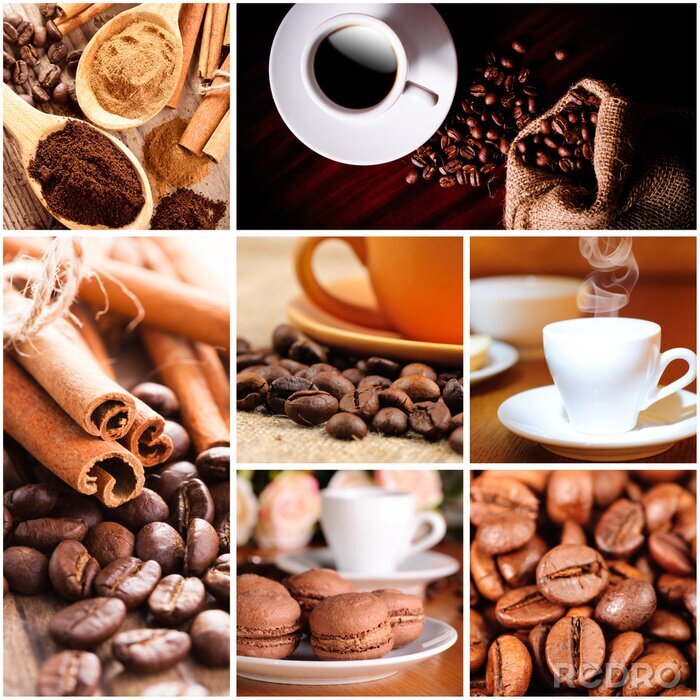 Bild Collage mit Kaffee