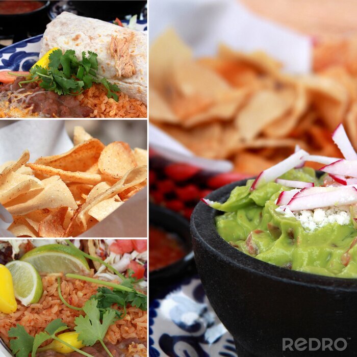 Bild Collage mit verschiedenen Gerichten