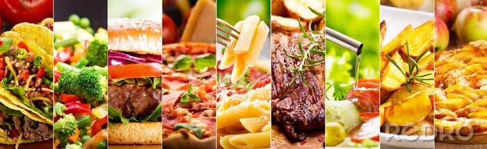 Bild Collage mit verschiedenen Gerichten